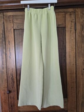BDG Pale Lime Ribbed Knit Waistband Wide leg Pants Xs